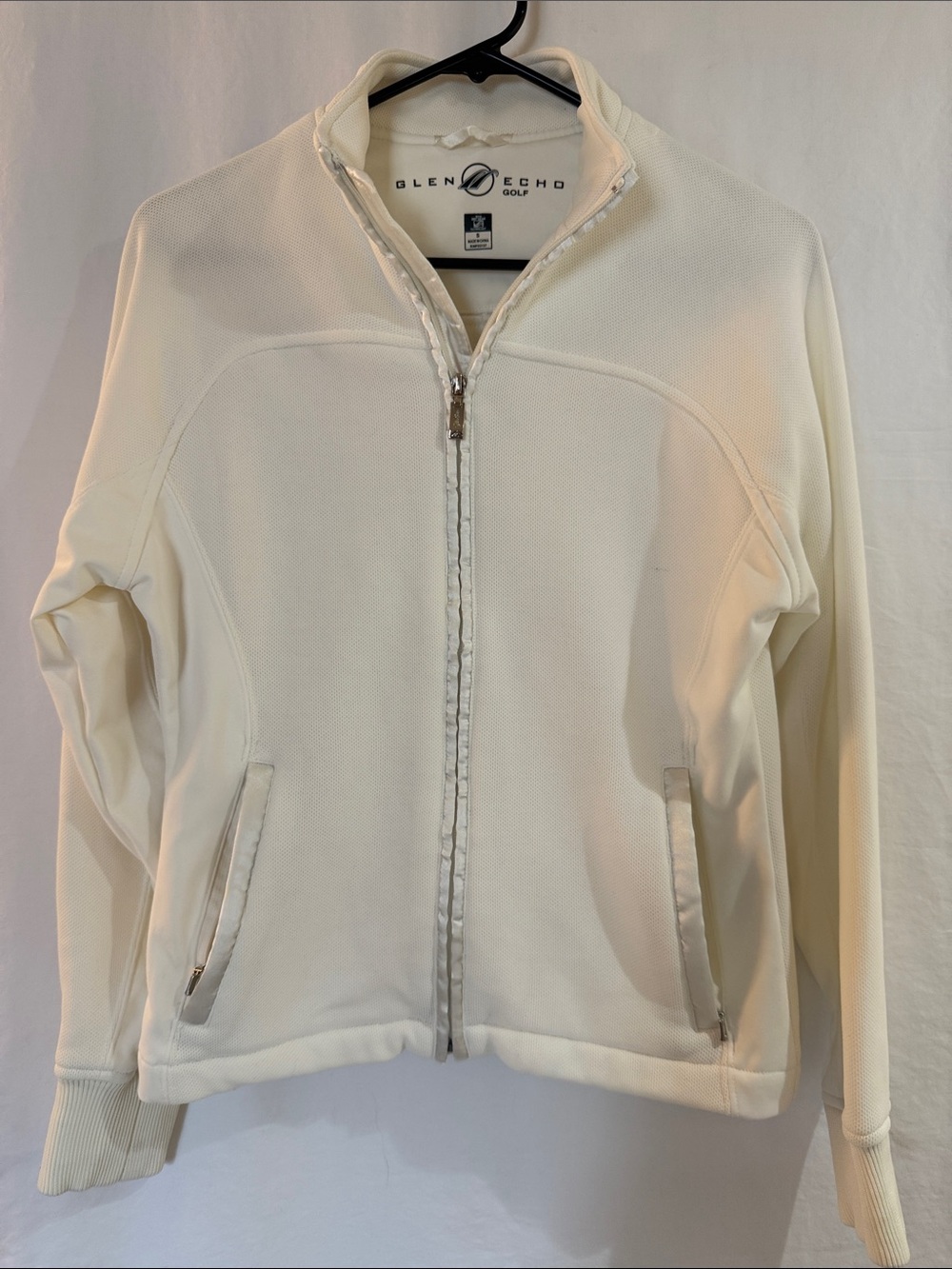 Glen Echo Cream Full-Zip Women’s Golf Jacket Sz Sm